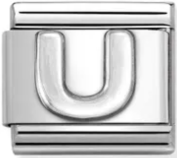 Silver - Letter U Charm