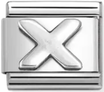 Silver - Letter X Charm