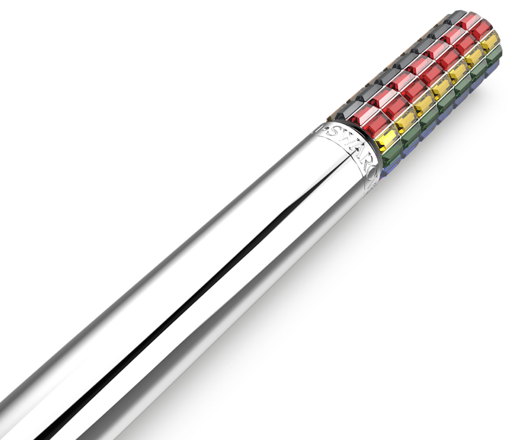 Lucent Ballpoint Pen - Multicoloured Rainbow & Chrome Plated