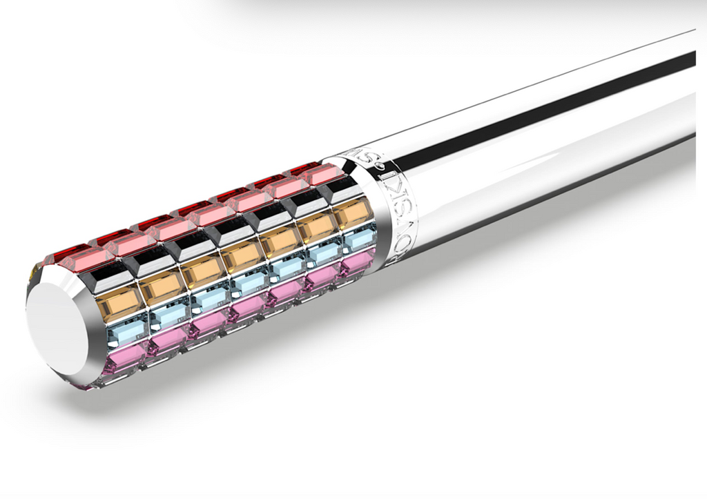 Lucent Ballpoint Pen - Multicoloured Rainbow & Chrome Plated