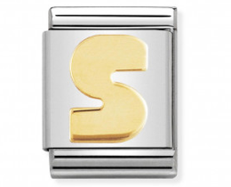Nomination Letter S Big Gold Charm 