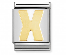 Nomination Letter X Big Gold Charm 