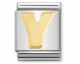 Nomination Letter Y Big Gold Charm 