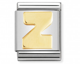 Nomination Letter Z Big Gold Charm 