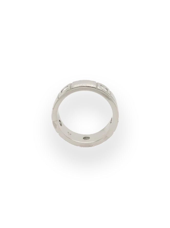 Platinum Band with Diamonds