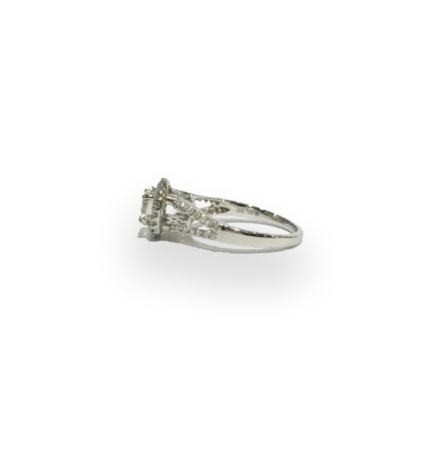 Round Cut Diamond Ring 0.73ct G/SI GIA
