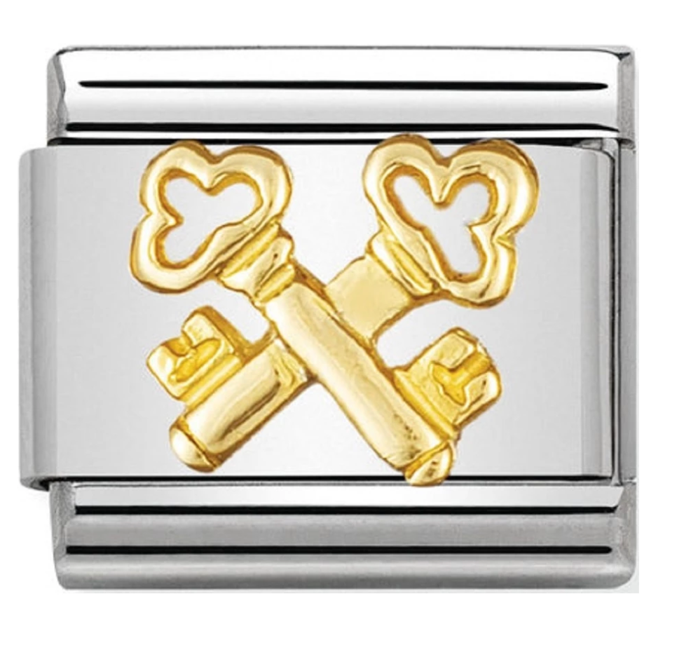 Travel - Chiave Keys (Italy) Gold Charm