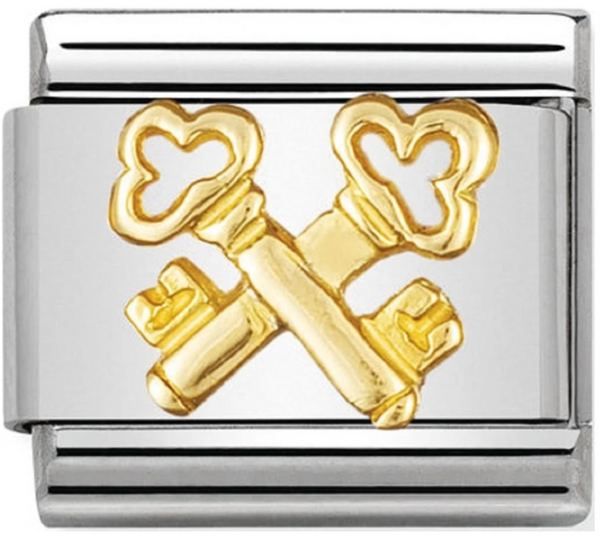 Travel - Chiave Keys (Italy) Gold Charm