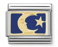 Nomination 030284 45 Moon Star Charm