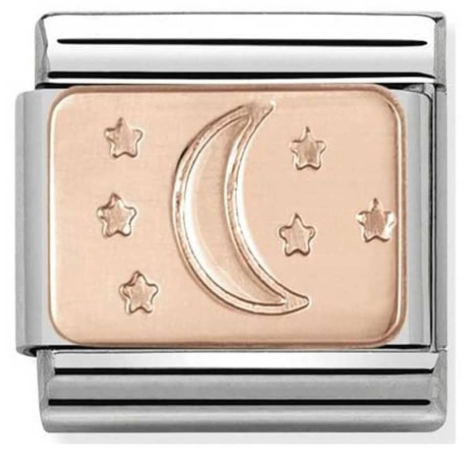 Nomination Moon and Stars Rosegold Charm