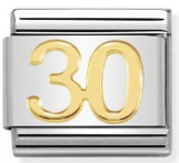 Birthday - 30th Gold Charm