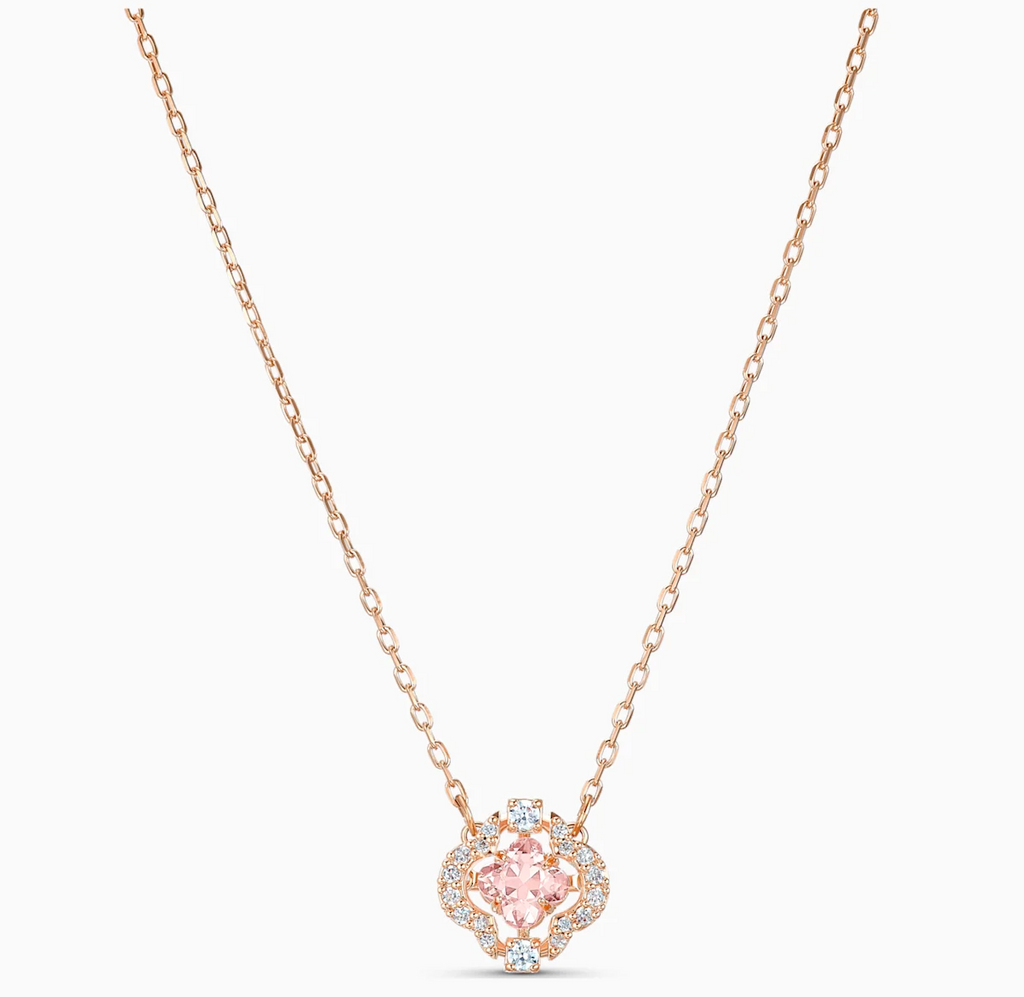 Sparkling Dance Pink Rosegold Necklace