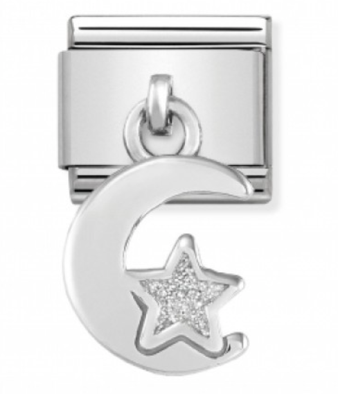Nomination Moon and Star Charm