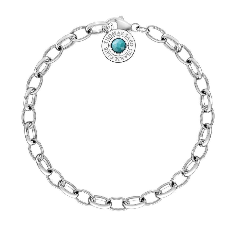 Summer Turquoise Silver Charm Bracelet
