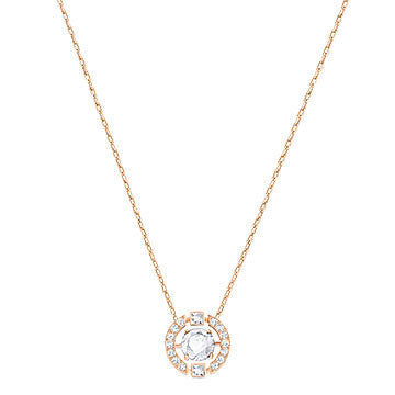 Sparkling Dance Round Necklace in Rosegold