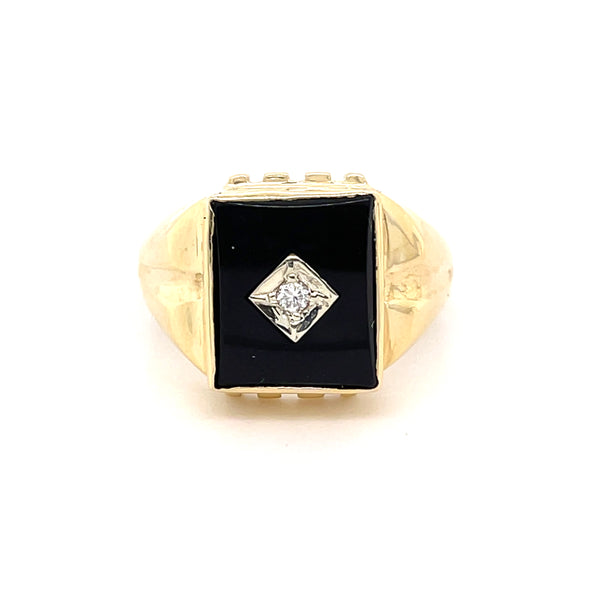 Onyx Gold Ring