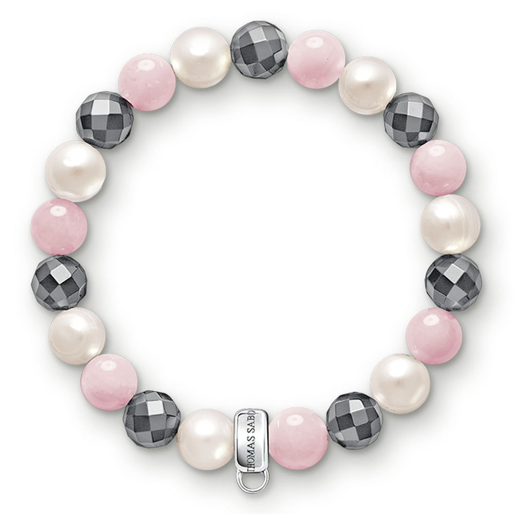 Charm Bracelet "Pink, White, Grey"
