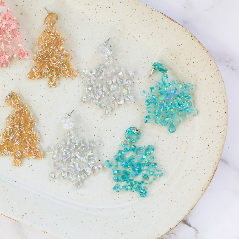 🎄Christmas Snowflake Earrings - 2 Colours
