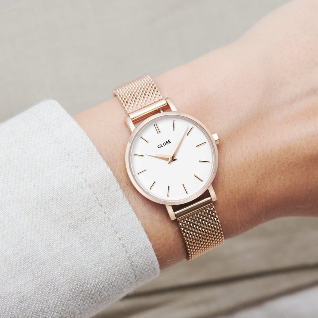 Montre cluse best sale mesh rose gold
