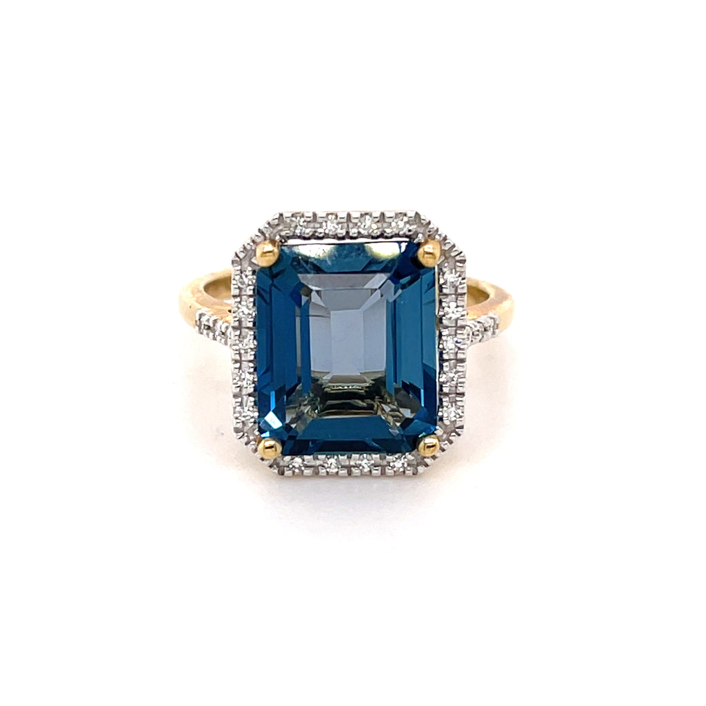 Buy Bright 1ct Blue Topaz Ring 14K Yellow Gold Online | Arnold Jewelers
