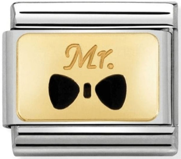 Occasions - Classic Mr Bow Tie Gold Charm