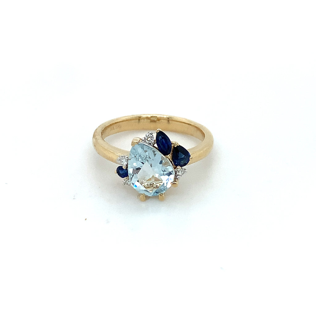 Keren Sapphire Aquamarine Ring