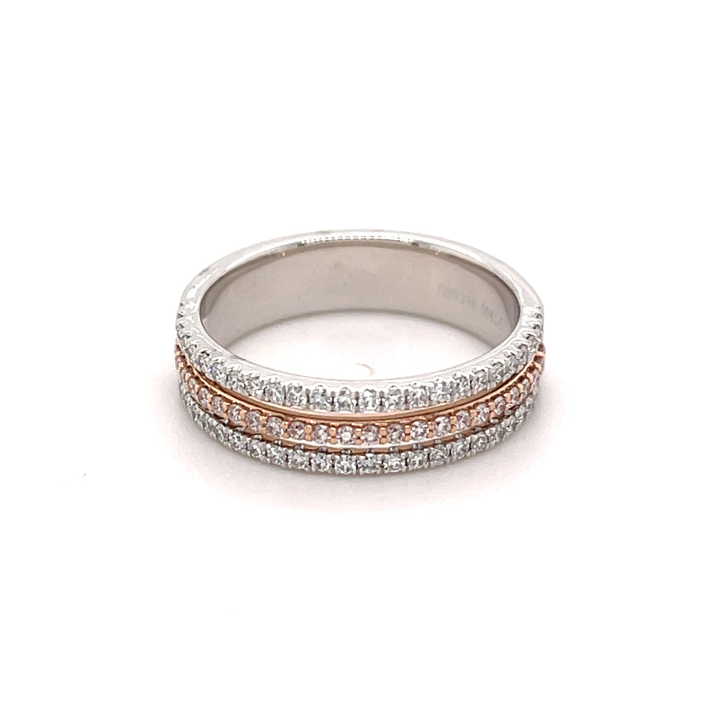 Tiana Platinum 14ct Rose Gold Pink Diamond Ring