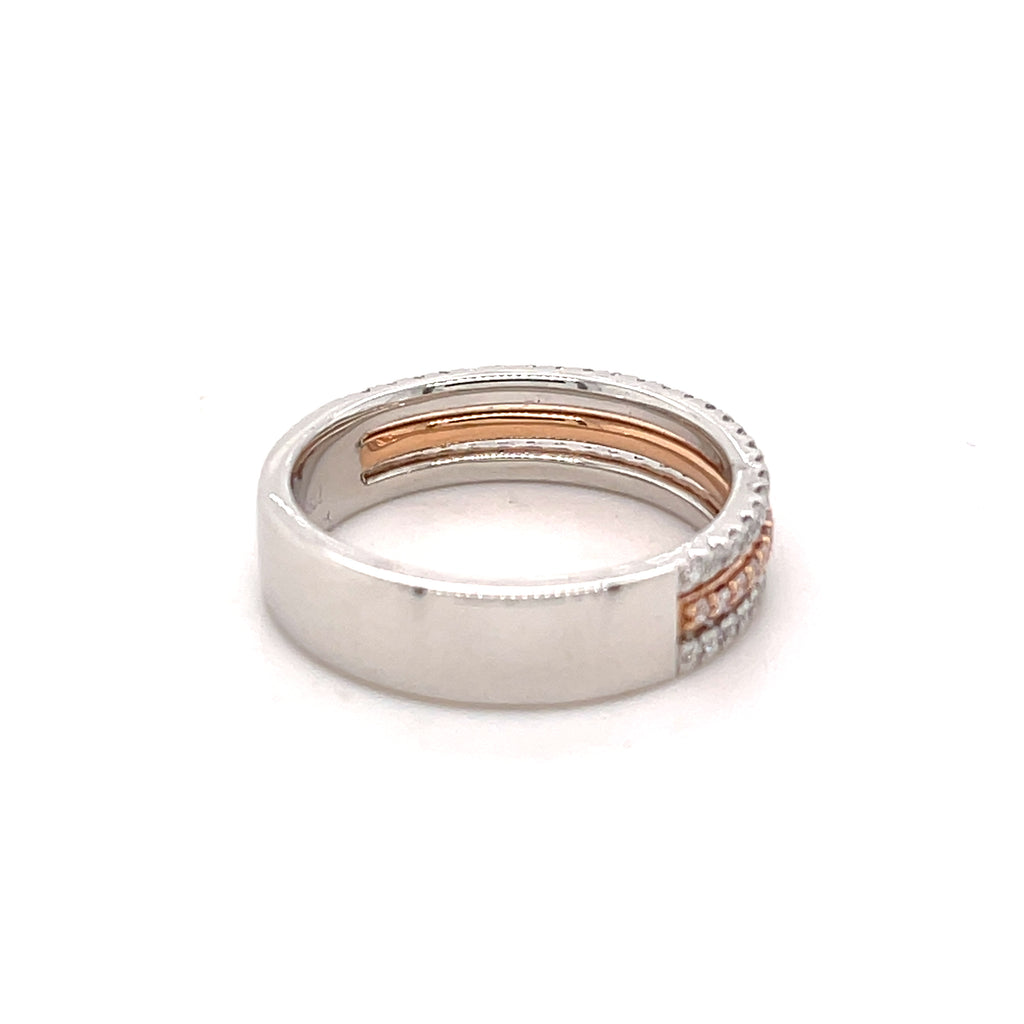 Tiana Platinum 14ct Rose Gold Pink Diamond Ring