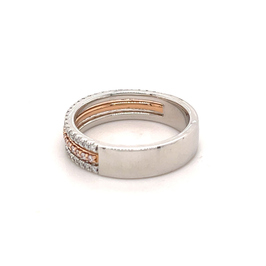 Tiana Platinum 14ct Rose Gold Pink Diamond Ring Forever