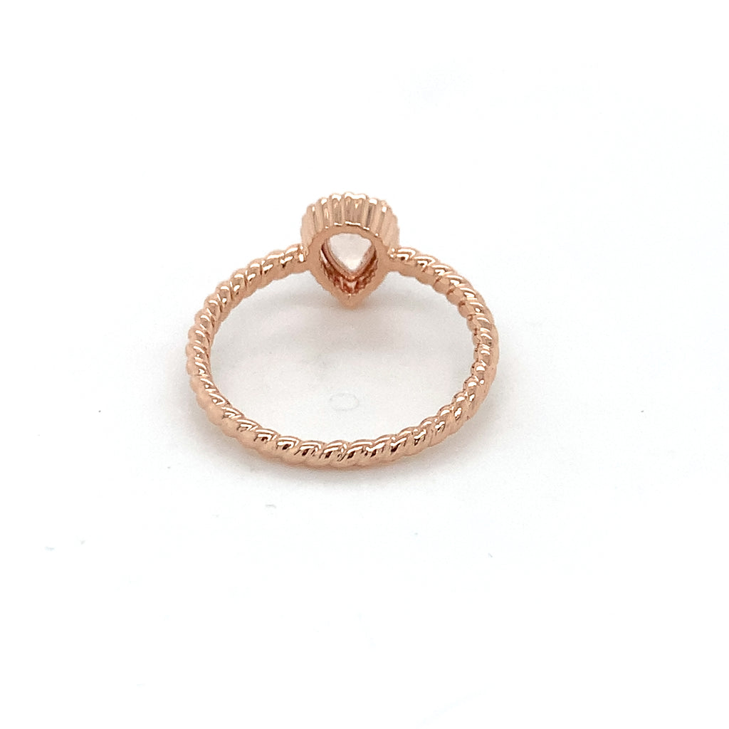Twisted Morganite RoseGold Ring