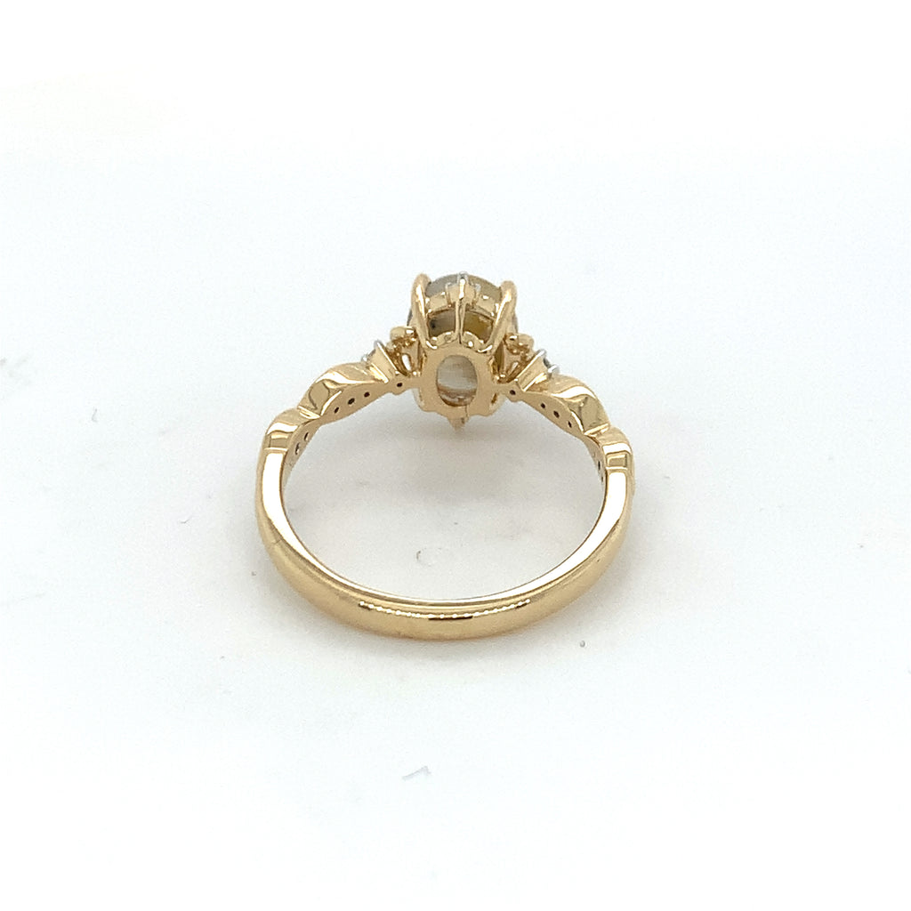 Gold Filled White Quartz Gold Ring