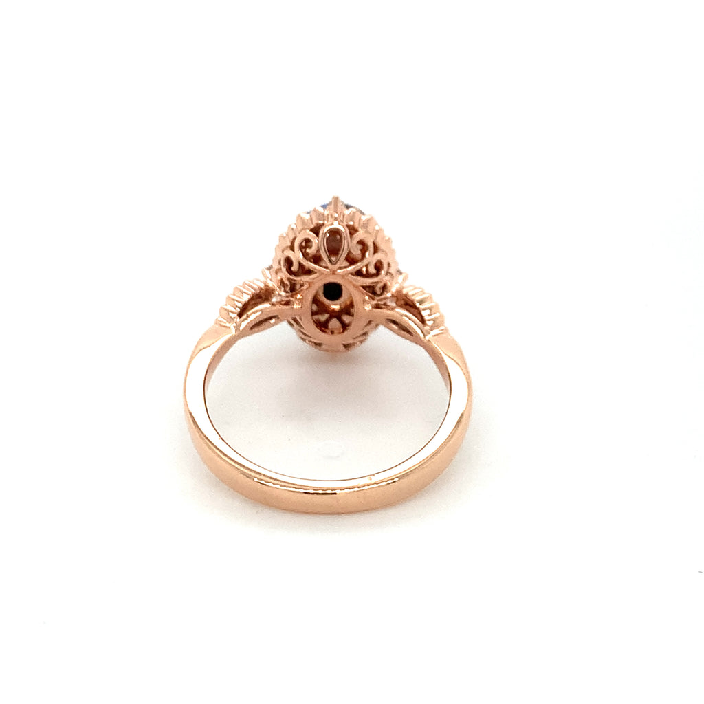 Blue Opal Rose Gold Ring