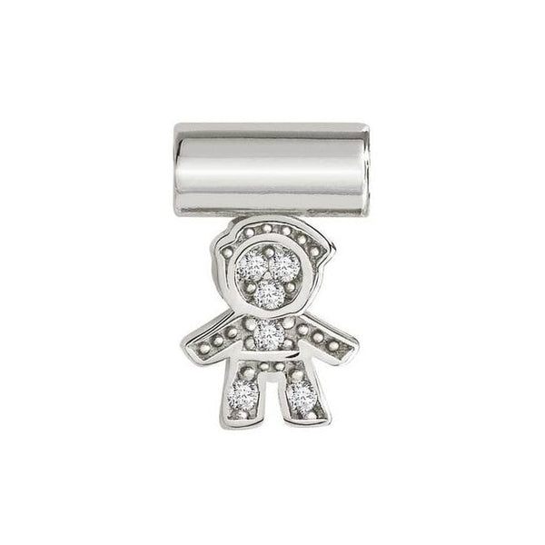 Seimia - Little Boy with CZ Silver Pendant