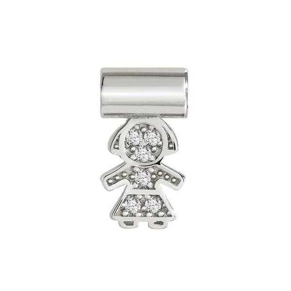 Seimia - Little Girl with CZ Silver Pendant