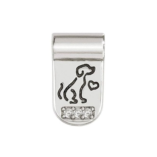 Seimia - Dog with CZ Silver Pendant