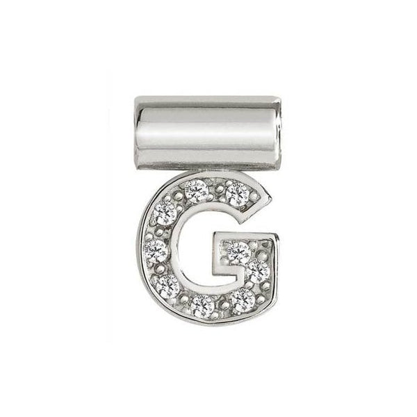 Seimia - Letter G with CZ Silver Pendant