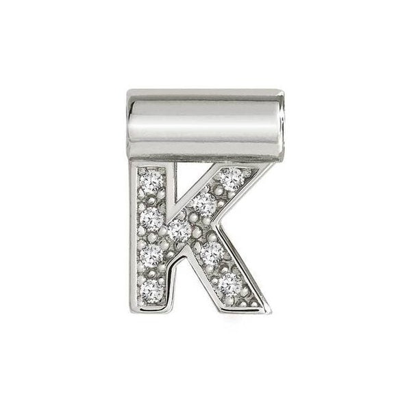 Seimia - Letter K with CZ Silver Pendant
