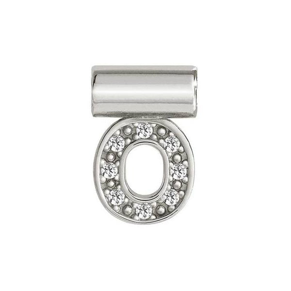 Seimia - Letter O with CZ Silver Pendant