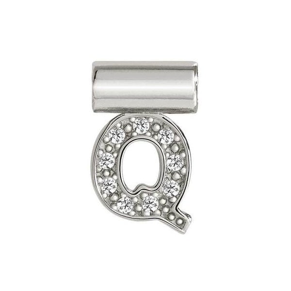 Seimia - Letter Q with CZ Silver Pendant