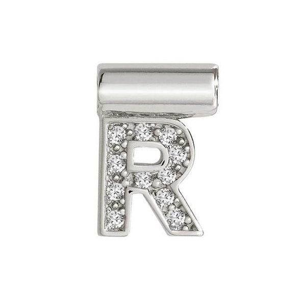 Seimia - Letter R with CZ Silver Pendant