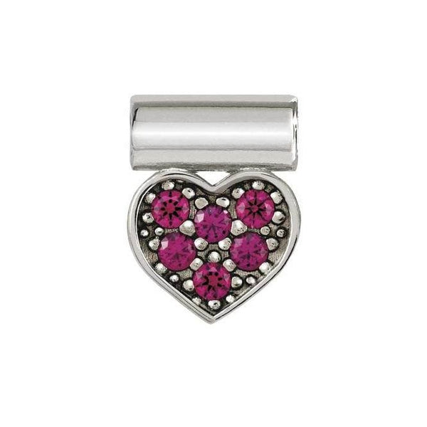 Seimia - Red Heart with CZ Silver Pendant