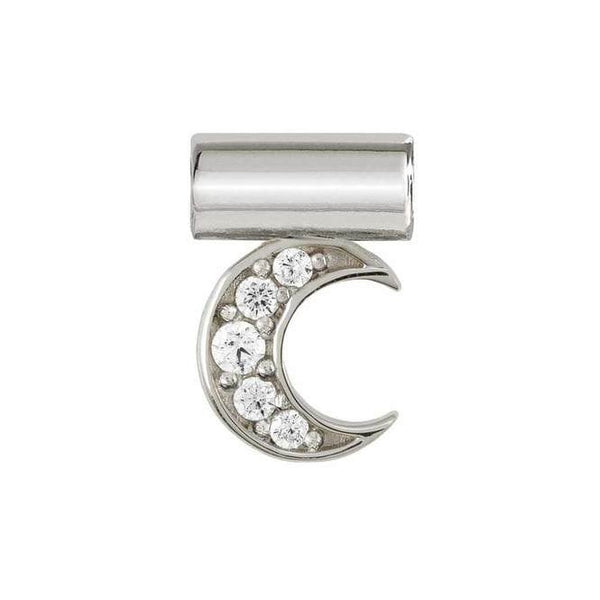 Seimia - Moon with CZ Silver Pendant