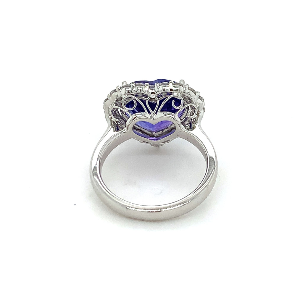 Pale Violet Heart Tanzanite Ring