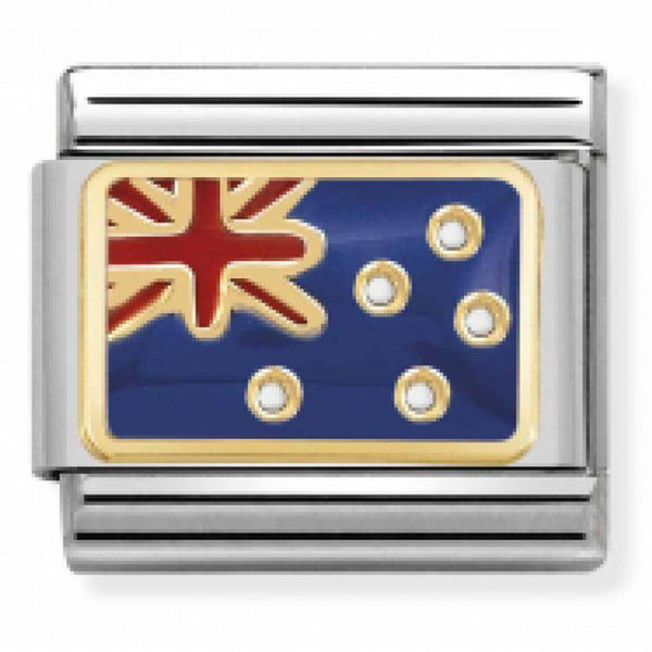Gold Australia Flag Charm