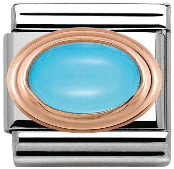 Gemstones - December Birthstone (Turquoise) Rosegold Charm