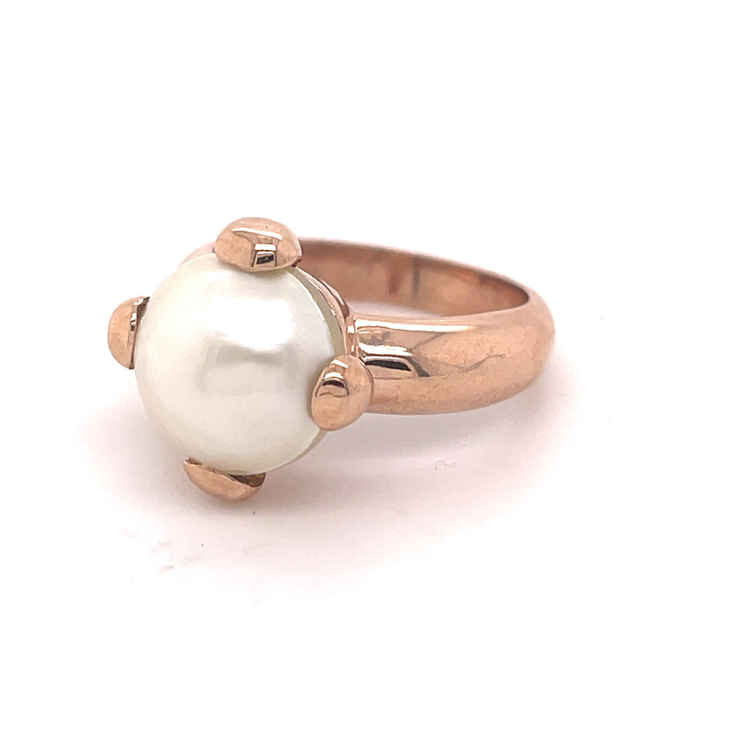 Sania Rosé Gold Pearl Ring