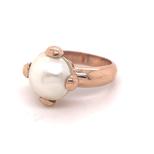 Sania Rosé Gold Pearl Ring